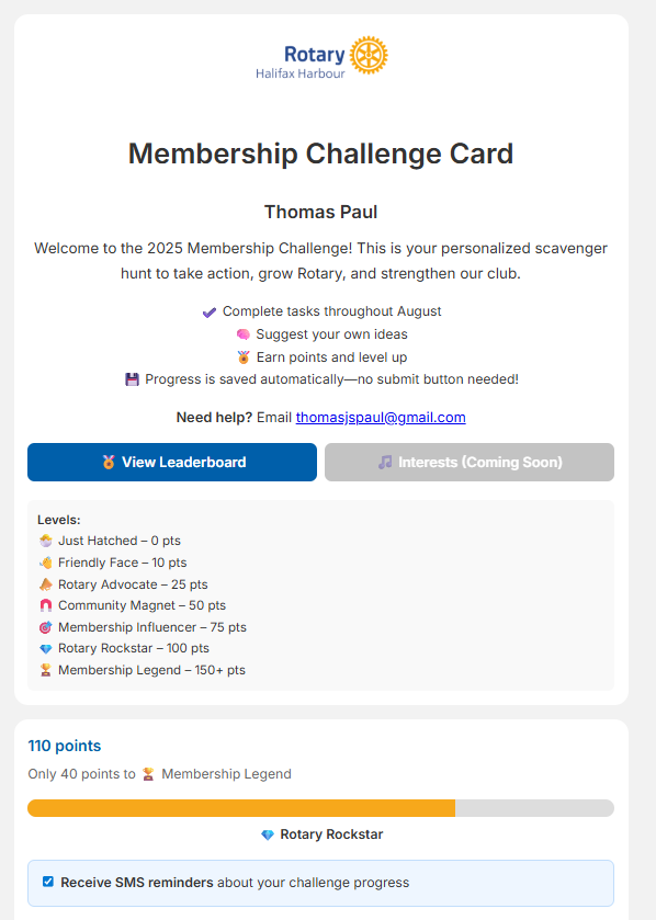 Membership Scavenger Hunt