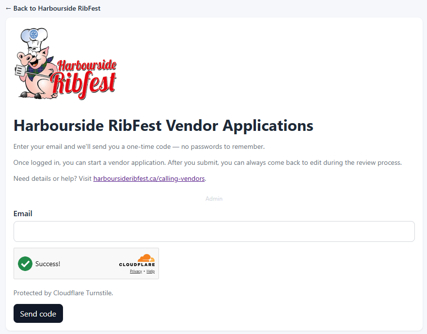 Harbourside RibFest Vendor Application