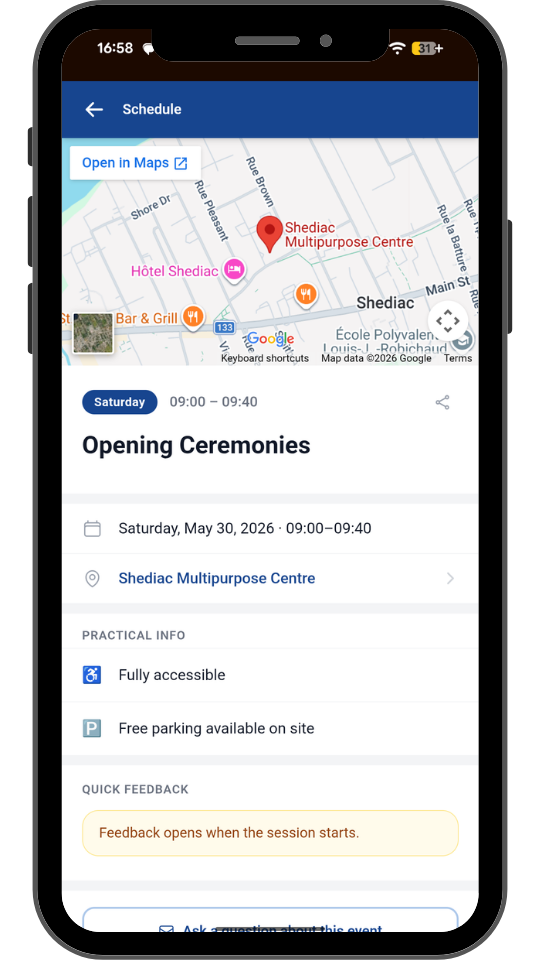 Shediac Conference Companion App